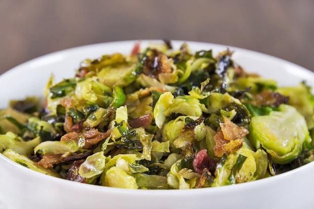 Shaved Brussel Sprouts w/ Bacon